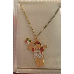 Vintage 1983 cabbage patch doll necklace Boy NOS New On Card